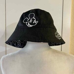 Mickey Mouse Disney Black and White Reversible Bucket Hat